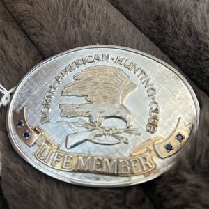 Vintage North American Hunting Club Life Member Belt Buckle